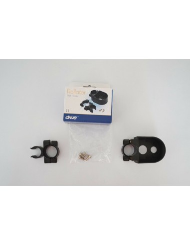 Cane, Walking Stick, Crutch Holder Clip for Rollators and Wheelchairs