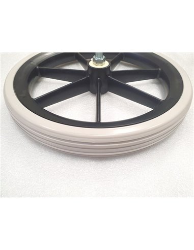 Rear transit wheel for Invacare Ben NG Wheelchair, solid, new.