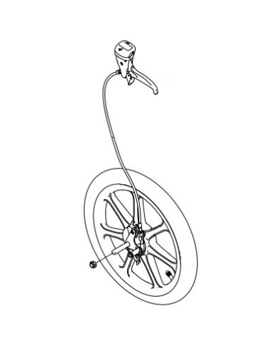 Invacare Azalea Rear Transit Wheel with Drum Brake