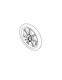 Solid Rear Wheel 16" Transit for Invacare Rea Azalea Wheelchair.