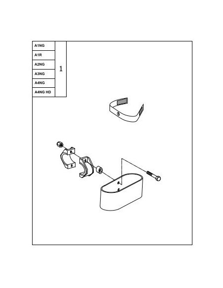 Cane Holder for the Invacare Action 2NG, 3NG & 4NG Wheelchairs