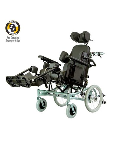 Aktiv X7 Adult Tilt and Recline Wheelchair in Tilt Mode