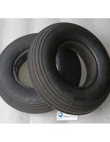 200 * 50 Black Infilled Rib Tyre, Pair