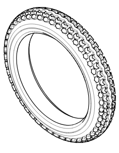 Invacare Bora Rear Tyre 12.5 * 2.25 Pneumatic  for Invacare Bora Power Wheelchair