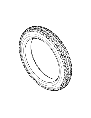 Invacare Bora Rear Tyre 12.5 * 2.25 Pneumatic  for Invacare Bora Power Wheelchair