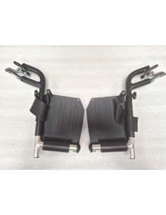 Footrest replacement set for Aktiv X2 Wheelchairs Black