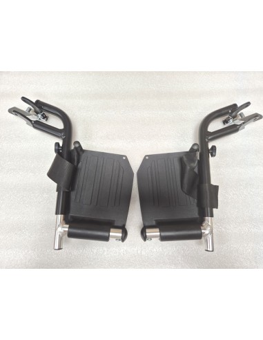 Footrest replacement set for Aktiv X2 Wheelchairs Black