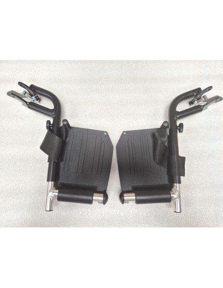Footrest replacement set for Aktiv X2 Wheelchairs Black