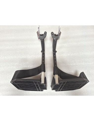 Footrest replacement set for Aktiv X2 Wheelchairs Black