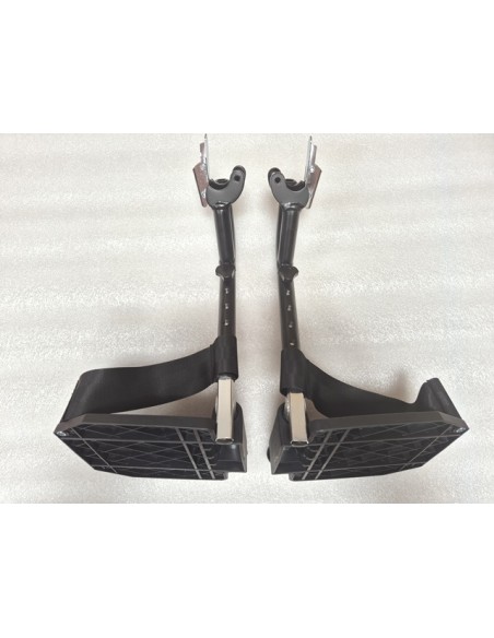 Footrest replacement set for Aktiv X2 Wheelchairs Black