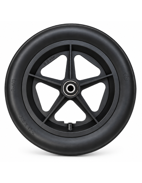 Invacare Alu Lite 12" Rear Wheels Pair Black