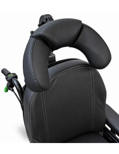 Invacare Rea Azalea fitted with cheek support headrest.