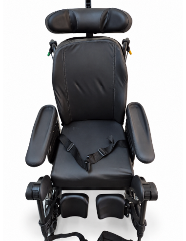 Invacare Rea Azalea Wheelchair with Hemiplegic Arm Rests front view.