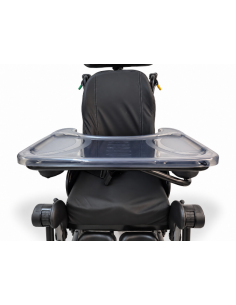 Swing Away Tray for the Invacare Rea Wheelchair pictured with elbow pads. 2