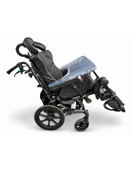 Table Tray for Invacare Rea Wheelchair shown fitted to a Dahlia wheelchair.
