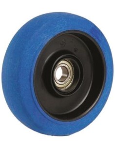 Minimaxx wheelchair front castor, soft roll, blue 2