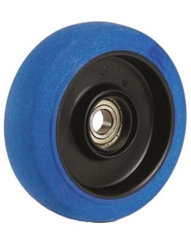 Minimaxx wheelchair front castor, soft roll, blue