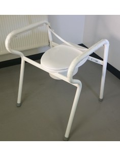 Tall Bariatric Commode in White