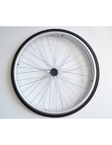 24" Solid Rear Wheel Black Tyre